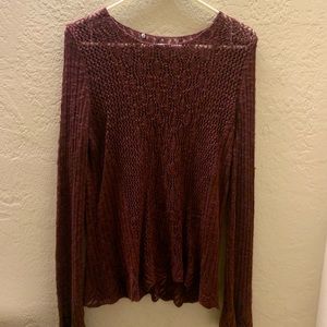 Burgundy knit sweater!